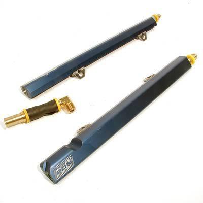 Bbk fuel rails billet aluminum blue anodized ford mustang 1986-1993 5.0l kit