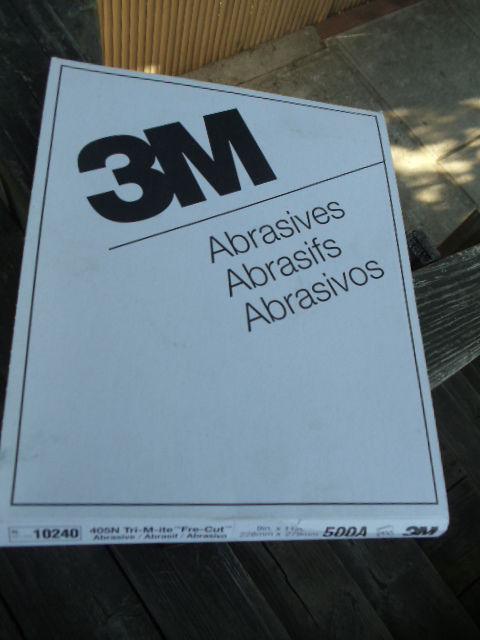 3m 10240...500a grit....wetordry 9" x 11" sandpaper.....100 sheets...new 