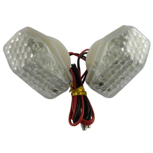 White smoke flush mount 15 led turn signal light blinker for suzuki motorcycle 