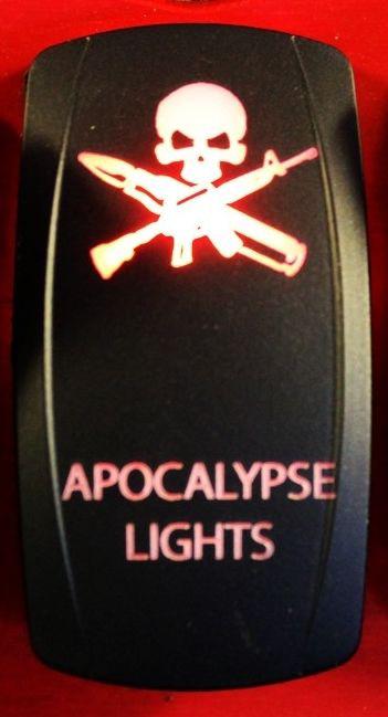 Skull  rifle & bullet led backlit marine switch yamaha rhino kawasaki teryx  t4 