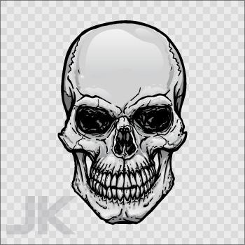 Sticker decals skull skulls cranium death evil 0500 ab42f