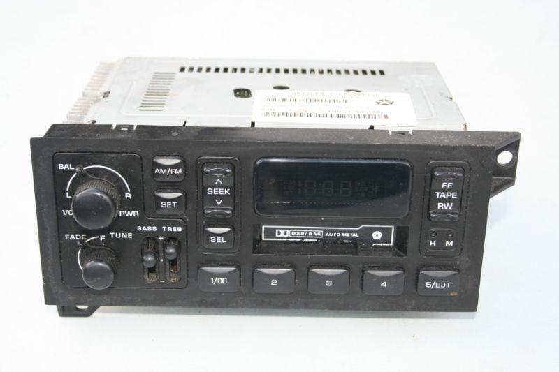 Chrysler dodge ram jeep plymouth p04858556 am-fm-cassette radio- used