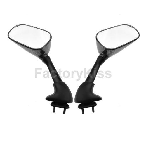 Gau left right motorcycle mirrors for yamaha yzf r1 04 05 06 carbon