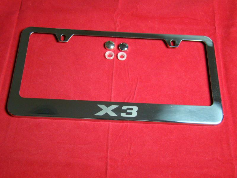 Bmw x3  license plate frame stainless steel chrome