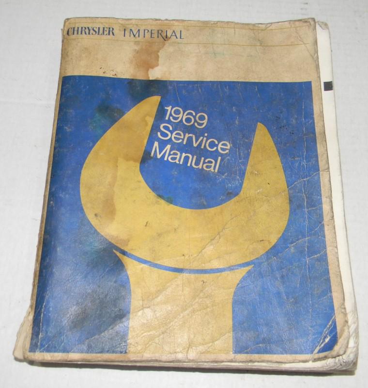 Original 1969 chrysler imperial shop manual service manual no reserve 