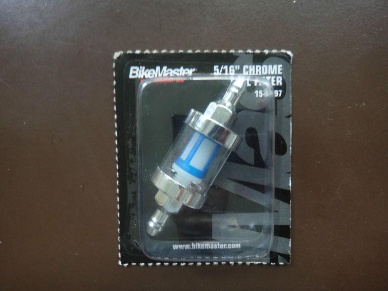 Bikemaster 5/16" chrome fuel filter 15-1797 