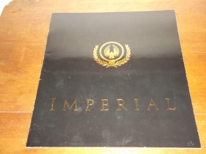  vintage 1990 chrysler imperial sales dealer brochure