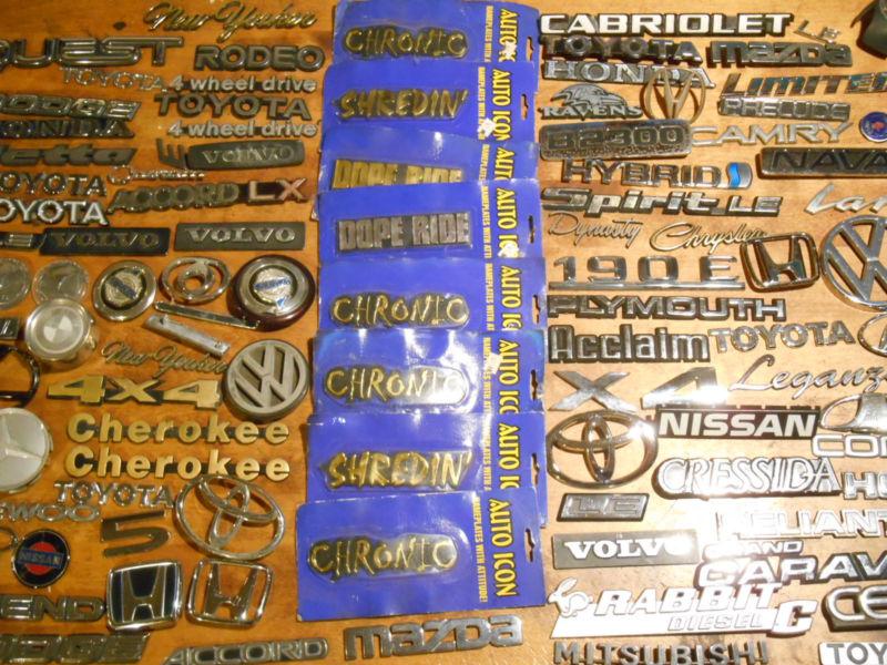 Inventory clearance 125 pc all auto emblem lot.  dodge plymouth toyota o
