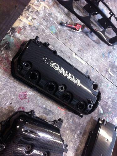 Carbon valve cover civic d16 honda 1.6l vtec non sohc dohc eg ek coupe sedan