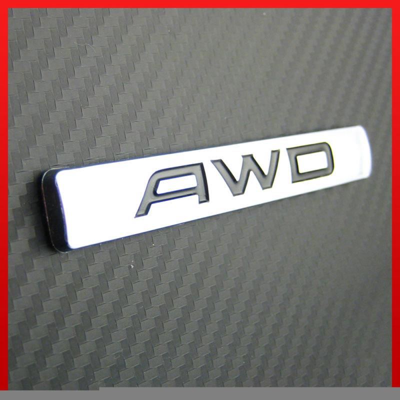 Black small awd trunk badge fender decal door logo all wheel drive 4wd acura