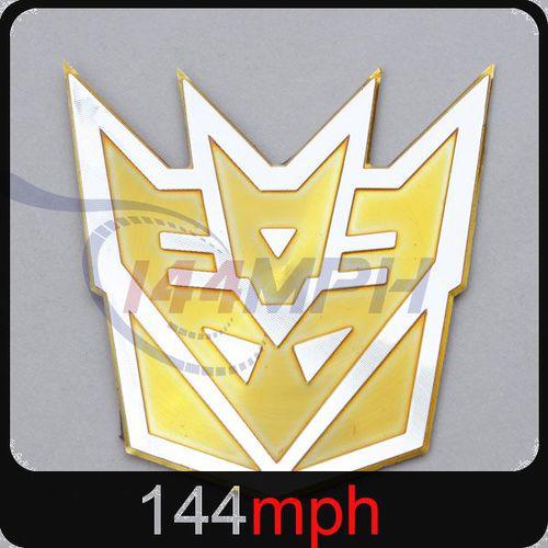 Transformers decepticons emblem decal car sticker yellow
