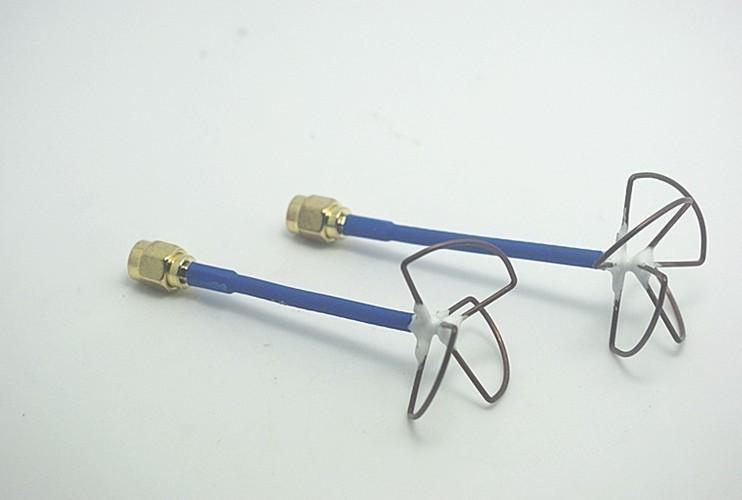 5.8 g four blade clover antennas and oblique plane w / l type connecto audio vid