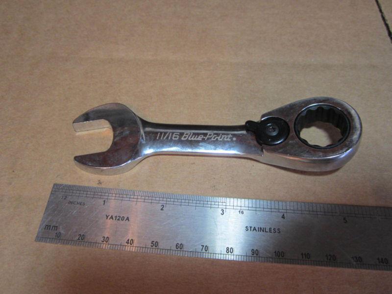 Blue-point tools 11/16" midget ratchet combination wrench