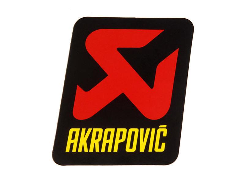 Akrapovic exhaust muffler decal 2¼  x 2½ inch 285°f heat proof resistant sticker