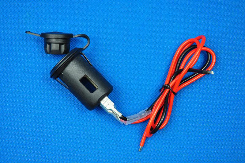 1 pcs dc 12v power motorcycle motorbike cigarette lighter socket plug black