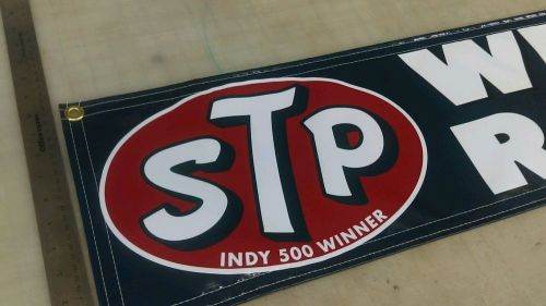 Stp welcome race fans garage banner man cave sign 10&#034; x 50.5&#034;