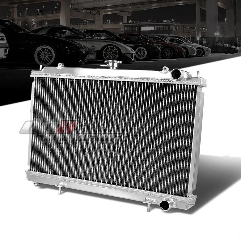 95-98 nissan 240sx silvia s14 2-row/dual core full aluminum racing radiator mt