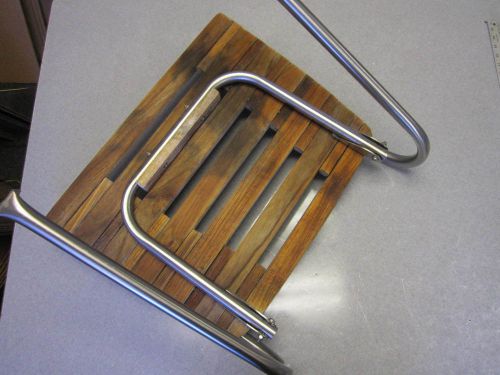 Boat wood swim platform one step ladder 18&#034;x 24&#034;