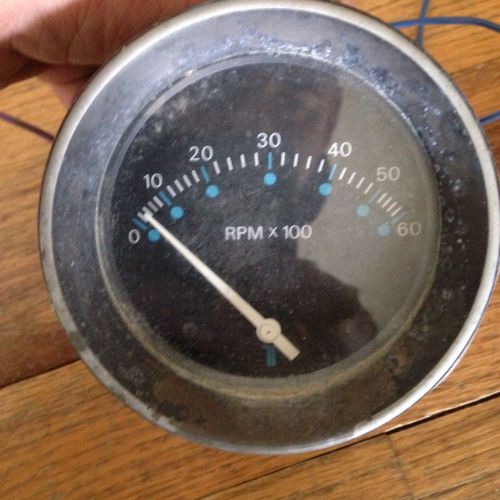 Tachometer 543003595 black face &amp; gray bezel marine boat