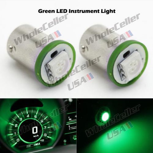 2x ultra green 5050 smd led instrument panel ba9s 1815 1895 light bulb