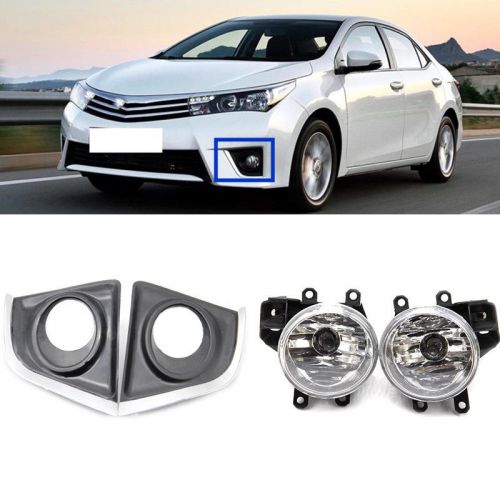 1set cover front fog bumper lamp lights for toyota corolla 2014-15 free shipping