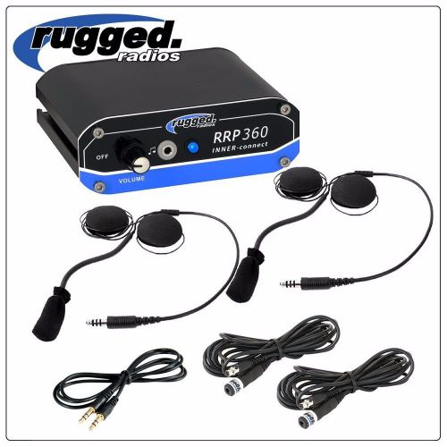 2 seat 360 intercom kit w/ helmet speaker mic kit off road racing rugged radios