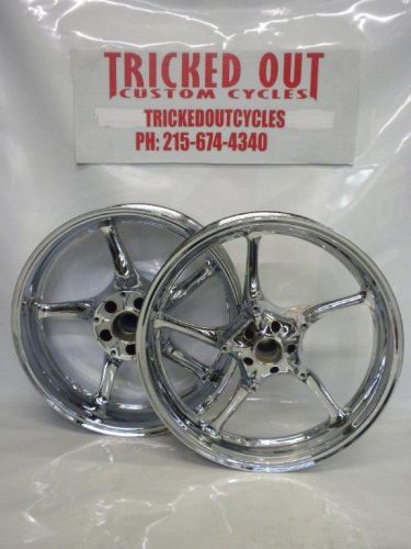 2003-2014 yamaha yzf r6 chrome wheels 03-14r6 chrome rims exchange only