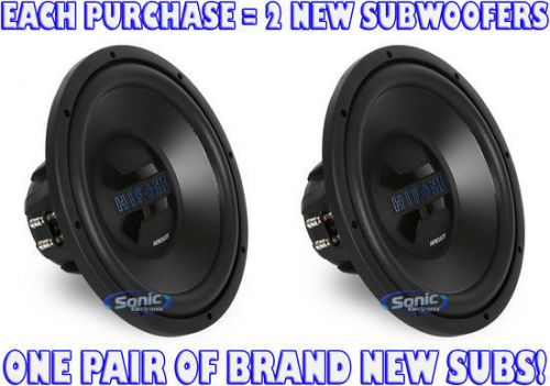 2) hifonics hwx12d4 700w 12" dual 4 ohm hercules car subwoofers car audio subs