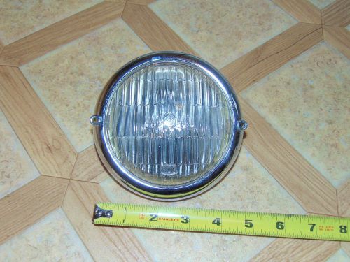 Nos 5" dia round ge 4444 fog headlight light with chrome ring snowmobile ppt