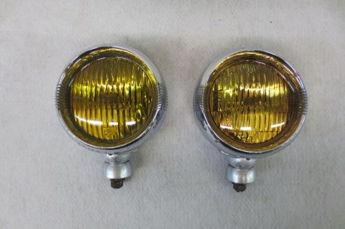 Allstate series 2020 fog lights lamps pair chrome accessory amber 4&#034;