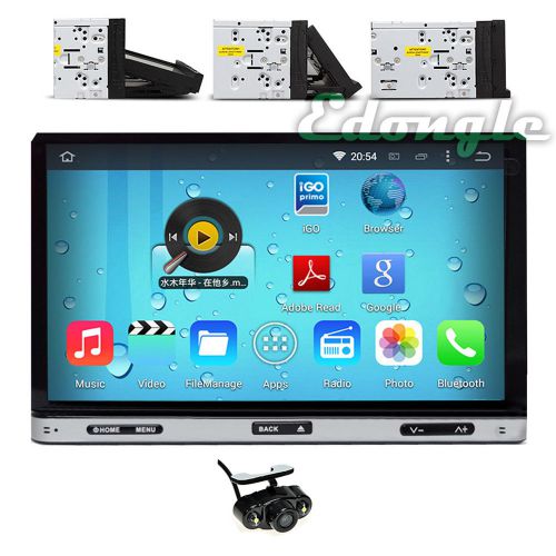 7" double 2din car dvd gps pure android 4.4 radio stereo wifi 3g bt ipod sd unit