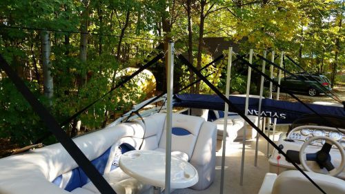 Winter cover system for boat - pontoon - 18' - very thick - 12 mil