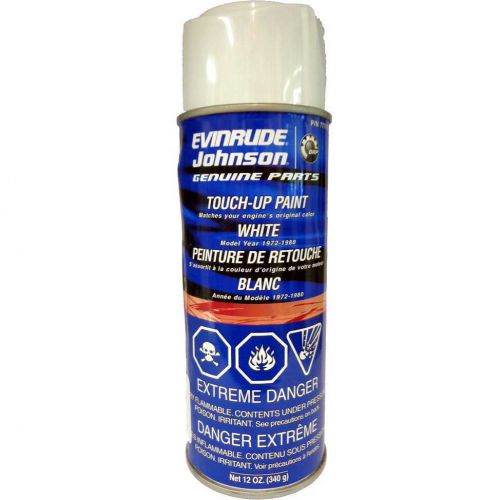 Oem brp omc johnson evinrude 1972-1980 white touch-up spray paint