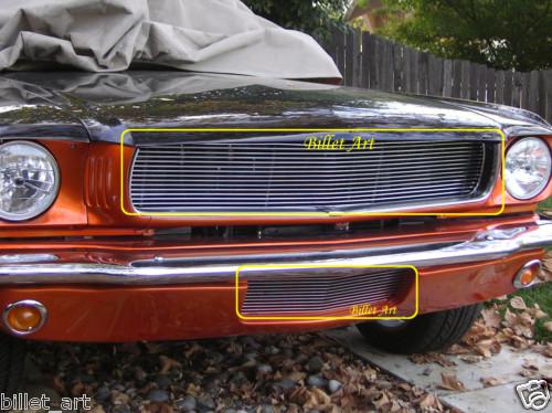 65 66 mustang 2pcs custom billet grilles  for upper and shelby lower valance   