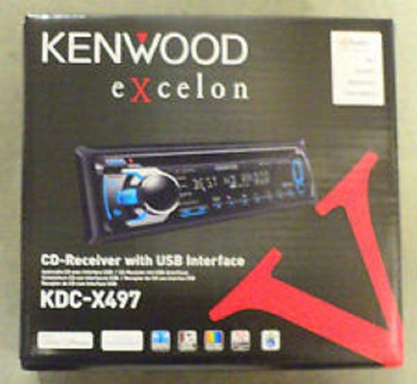Kenwood kdc-x497 excelon in-dash car stereo receiver w hd radio