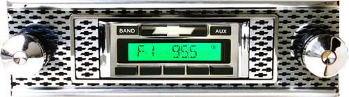 1955 chevy radio am/fm usa-230 bel air nomad ipod xm mp3 200 watt aux input