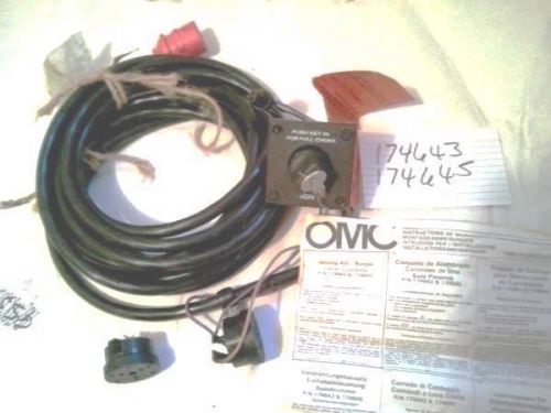 Nos  omc 28&#039; single lever control wiring kit p/n 174839
