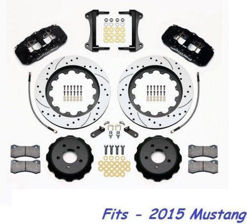 Wilwood aero6 front big brake kit fits 2015 ford mustang,15&#034; drilled rotors