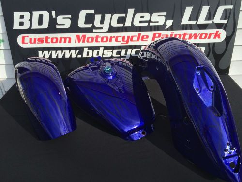 Honda vtx1300 tank &amp; fender custom paint set