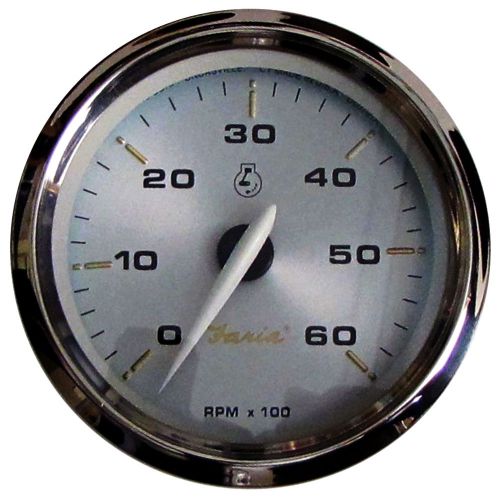 Faria kronos 4&#034; tachometer - 6,000 rpm (gas - inboard &amp; i/o) model# 39004