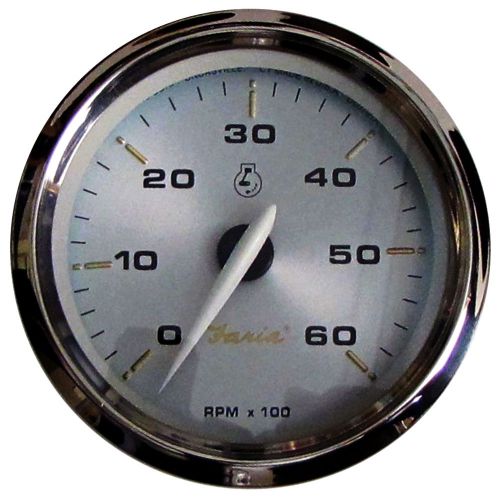 Faria kronos 4" tachometer - 6,000 rpm (gas - inboard &amp; i/o) model# 39004