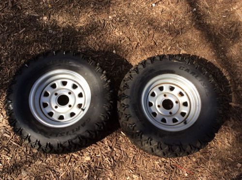 Yamaha kodiak grizzly 450 4x4 rear rims wheels tires carlisle 25x10.5-12 itp