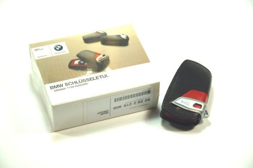 New oem genuine bmw key fob holder bag cover case sport line red 1-7 series x3