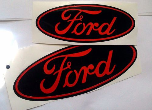 2005-2011 ford focus 2 (eu version) and mondeo mk4 black+red logo sticker set