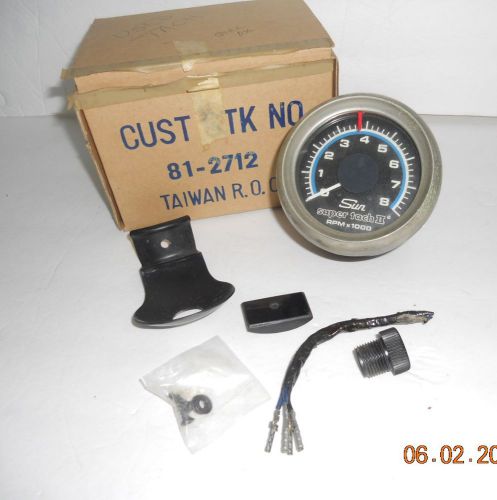 Vintage sun super tach ii hot rod tachometer rpm x 1000
