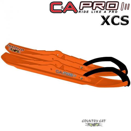C&amp;a pro xtreme crossover xcs 6-3/4" snowmobile skis orange with black loops pair