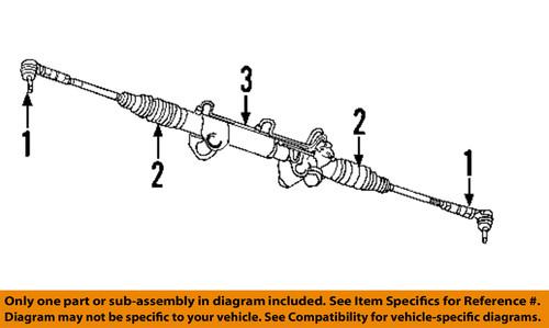 Dodge oem 55366385ak rack & pinion complete unit