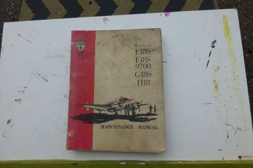 Beechcraft e18s-h18 maintenance manual (june 14, 1963)