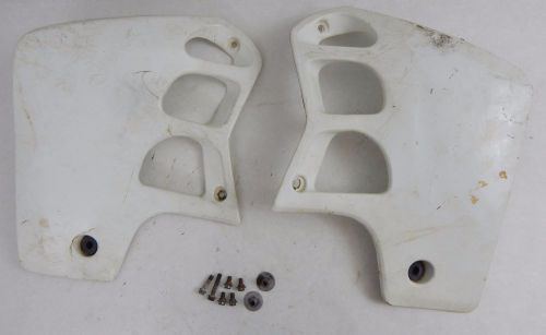1991 91 honda cr500r cr 500 r gas tank shrouds plastic side panels white used