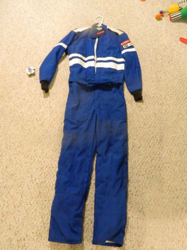 Pyrotect 1-piece auto racing fire suit sfi 1 size medium, new sfi 3-2a/1